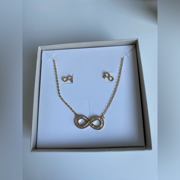 Morana Infinity Necklace and Earrings Set - Picture 1 of 5